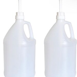 Gallon jugs with pumps and lids detergent
